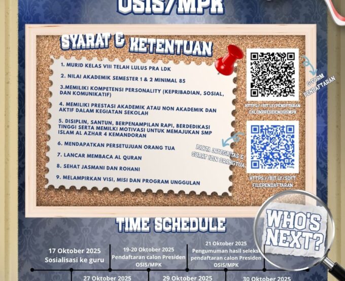 PENDAFTARAN PRESIDEN OSIS/MPK PERIODE 2025-2026